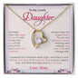 To My Lovely Daughter | Always Keep Me In Your Heart - Forever Love Necklace