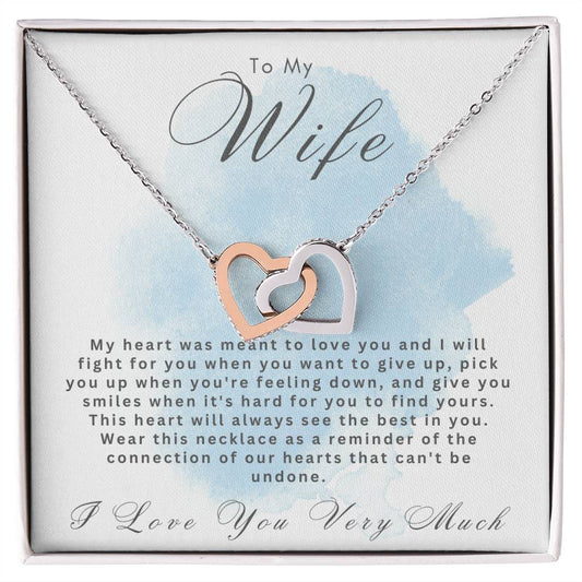 To My Wife - Interlocking Hearts necklace 1